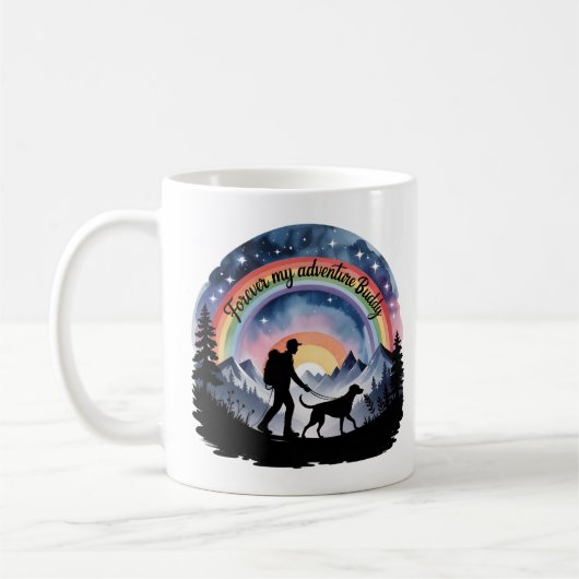 Forever My Adventure Buddy Dog Memorial Kaffeetasse (Links)