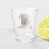 Forever My Friend Schokolade Labrador Hund Schnapsglas (Rückseite)