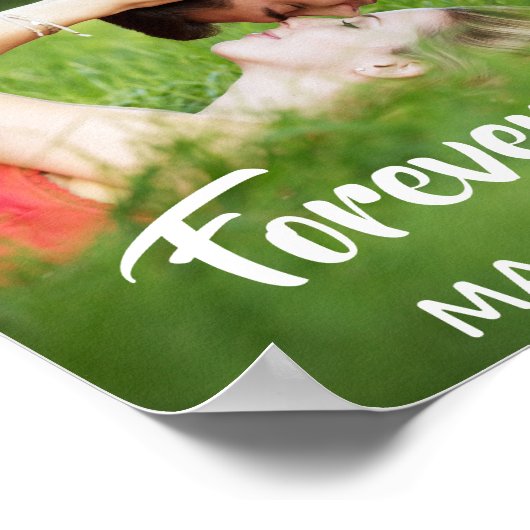 Forever My Liebe Lässiges Skript Personalisiertes  Poster (Ecke)