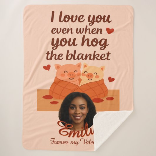 'Forever My Valentine' Sherpa Blanket Sherpadecke (Vorderseite)