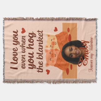 'Forever my Valentine' Throw Blanket Decke