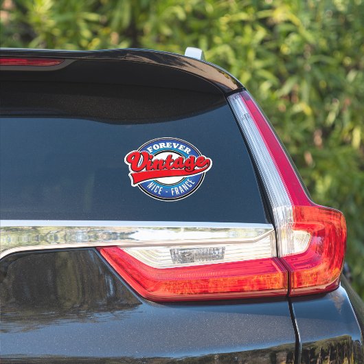 Forever Nice, Frankreich Vintages Logo Aufkleber (Auto Seite)
