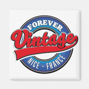 Forever Nice, Frankreich Vintages Logo Magnet