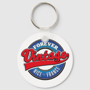Forever Nice, Frankreich Vintages Logo Schlüsselanhänger