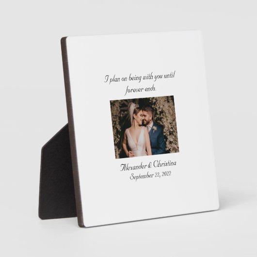 "Forever" Paare Elegantes Zitat zur Liebe  Fotoplatte (Vorderseite)