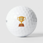 'Forever Par-tners' Gold Trophy Golf Gastgeschenk  Golfball (Vorderseite)