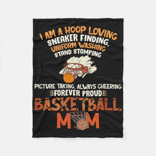 Forever Proud Bysketbyll Mama Fleecedecke (Vorderseite)