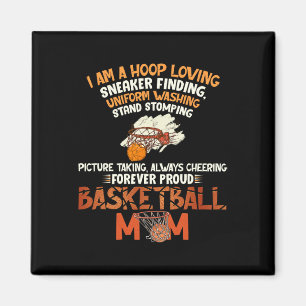 Forever Proud Bysketbyll Mama Magnet
