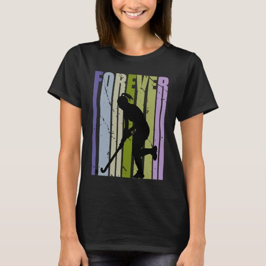 Forever Retro Hockey Motivierend Inspirierend Nied T-Shirt (Vorderseite)