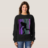Forever Retro Roller Skating Pretty Roller Girls C Sweatshirt (Vorne ganz)