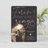 Forever Ring Foto Bogen Rose Gold Verlobung Ankündigung (Stehend Vorderseite)