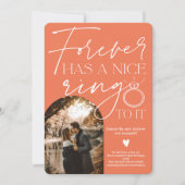 Forever ring photo arch orange engagement ankündigung (Vorderseite)