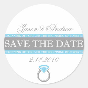 Forever Ring Save the Date Runder Aufkleber