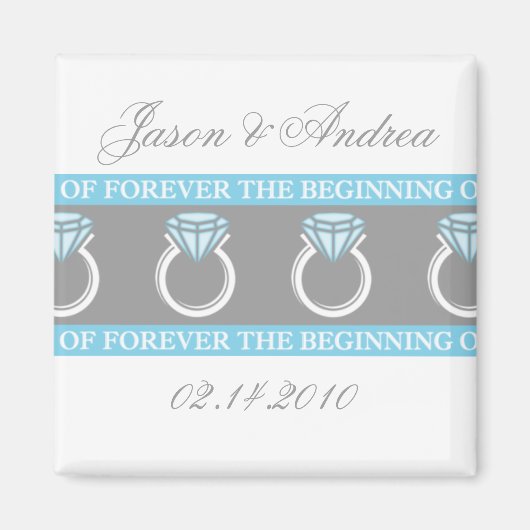 Forever Ring Wedding Keepake Magnet (Vorne)