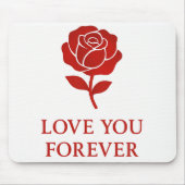 Forever Rose Bringing Warm Romantic Valentine Mousepad (Vorne)