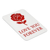 Forever Rose Emblem Creating Tender Valentine  Magnet (Rechte Seite)