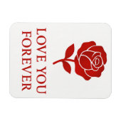 Forever Rose Emblem Creating Tender Valentine  Magnet (Horizontal)