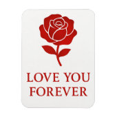 Forever Rose Emblem Creating Tender Valentine  Magnet (Vertikal)