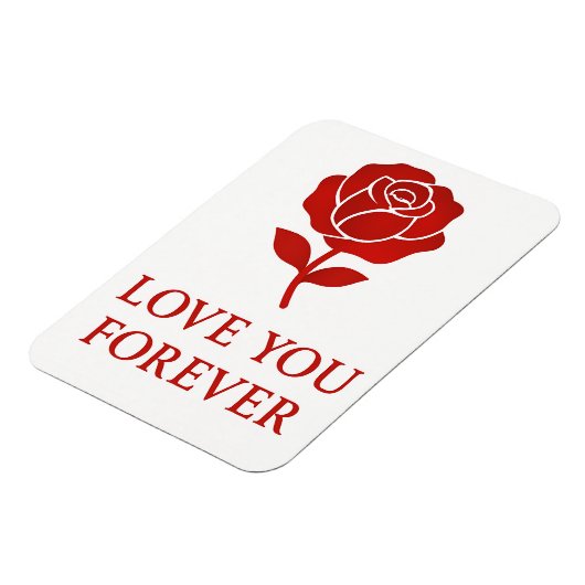 Forever Rose Emblem Creating Tender Valentine  Magnet (Linke Seite)