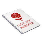 Forever Rose Inspiring Warm Romantic Valentine Notizblock (Rechte Seite)