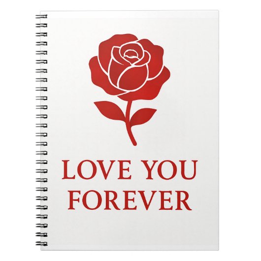 Forever Rose Inspiring Warm Romantic Valentine Notizblock (Vorderseite)