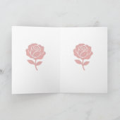 Forever Rose Message Expressing Romantic Wishes Karte (Innenseite)