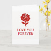 Forever Rose Message Expressing Romantic Wishes Karte (Gelbe Blume)