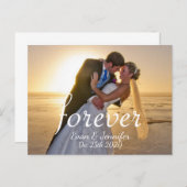 Forever Save the Date Ankündigungspostkarte (Vorne/Hinten)