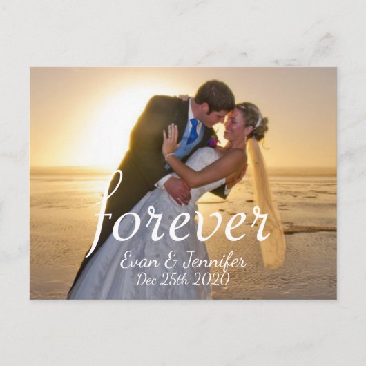 Forever Save the Date Ankündigungspostkarte (Vorderseite)