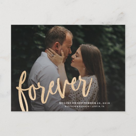 Forever Save the Date Postkarte (Vorderseite)
