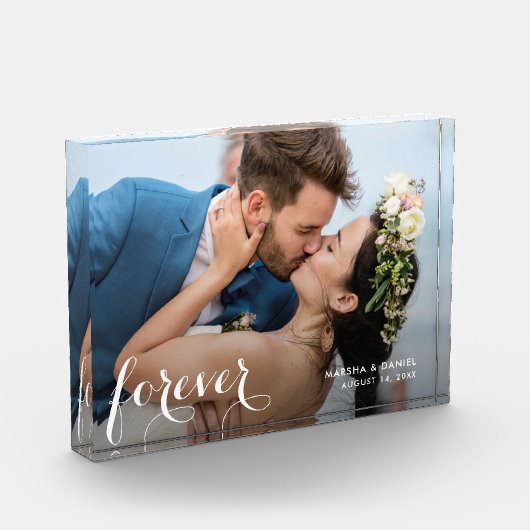 FOREVER Schrift Hochzeit Fotoblock (Links)