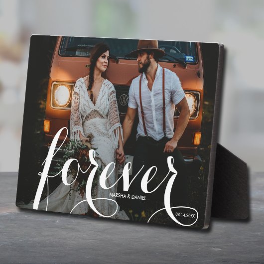 FOREVER Schriftzug Staffelei Rückseite Foto Fotoplatte
