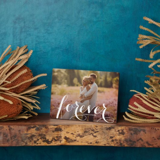 FOREVER Script Easel Back Foto Frameless Fotoplatte (Seite)