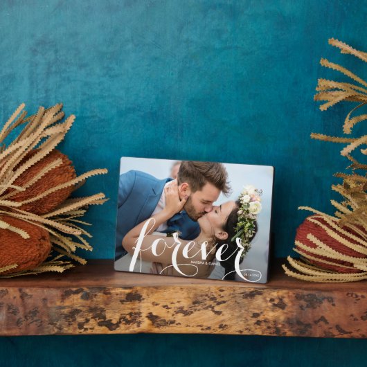 FOREVER Script Easel Back Foto Frameless Fotoplatte (Seite)