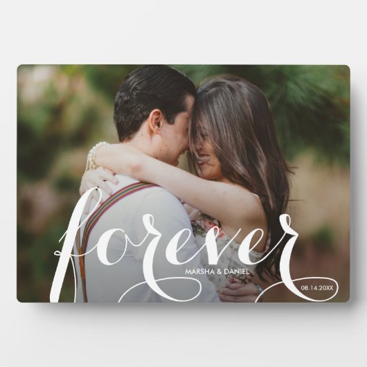 FOREVER Script Easel Back Foto Frameless Fotoplatte (Vorderseite)