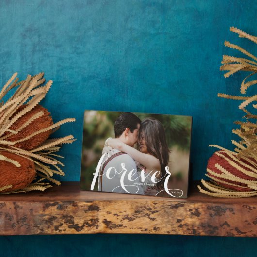 FOREVER Script Easel Back Foto Frameless Fotoplatte (Seite)