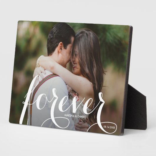 FOREVER Script Easel Back Foto Frameless Fotoplatte (Seite)