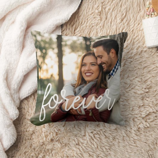 Forever Script Overlay-Foto Kissen (Decke)