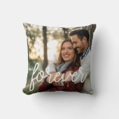 Forever Script Overlay-Foto Kissen (Vorderseite)