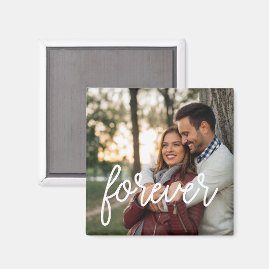 Forever Script Overlay-Foto Magnet (Vorderseite/Rückseite)