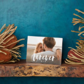 Forever Script Overlay Personalisierte Paare Foto Fotoplatte (Seite)