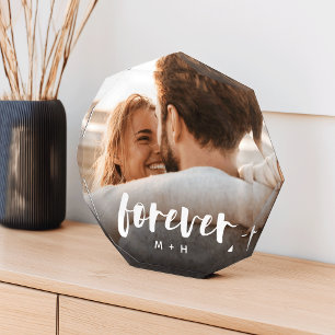 Forever Script Overlay Personalisierte Paare Fotoblock