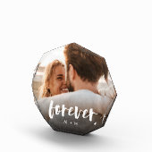 Forever Script Overlay Personalisierte Paare Fotoblock (Rechts)