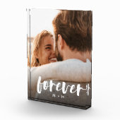 Forever Script Overlay Personalisierte Paare Fotoblock (Rechts)