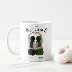 Forever Sisters Personalisiert Hijabi-Geschenk Kaffeetasse