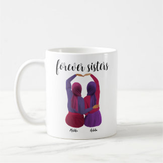 Forever Sisters Personalisiert Hijabi-Geschenk Kaffeetasse