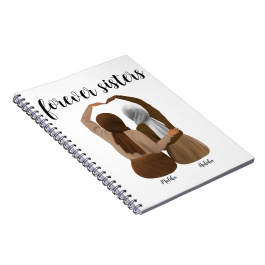Forever Sisters Personalisiert Hijabi-Geschenk Notizblock (Rechte Seite)