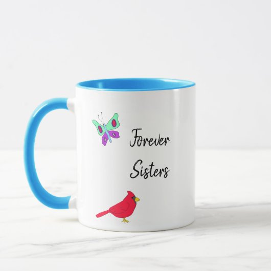 Forever Sistes immer Folk Art Tasse (Links)