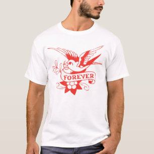 Forever Sparrow Retro Vintage Tattoo T-Shirt