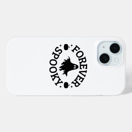 Forever Spooky Ghost & Pumpkin Phone Case (Rückseite (Horizontal))
